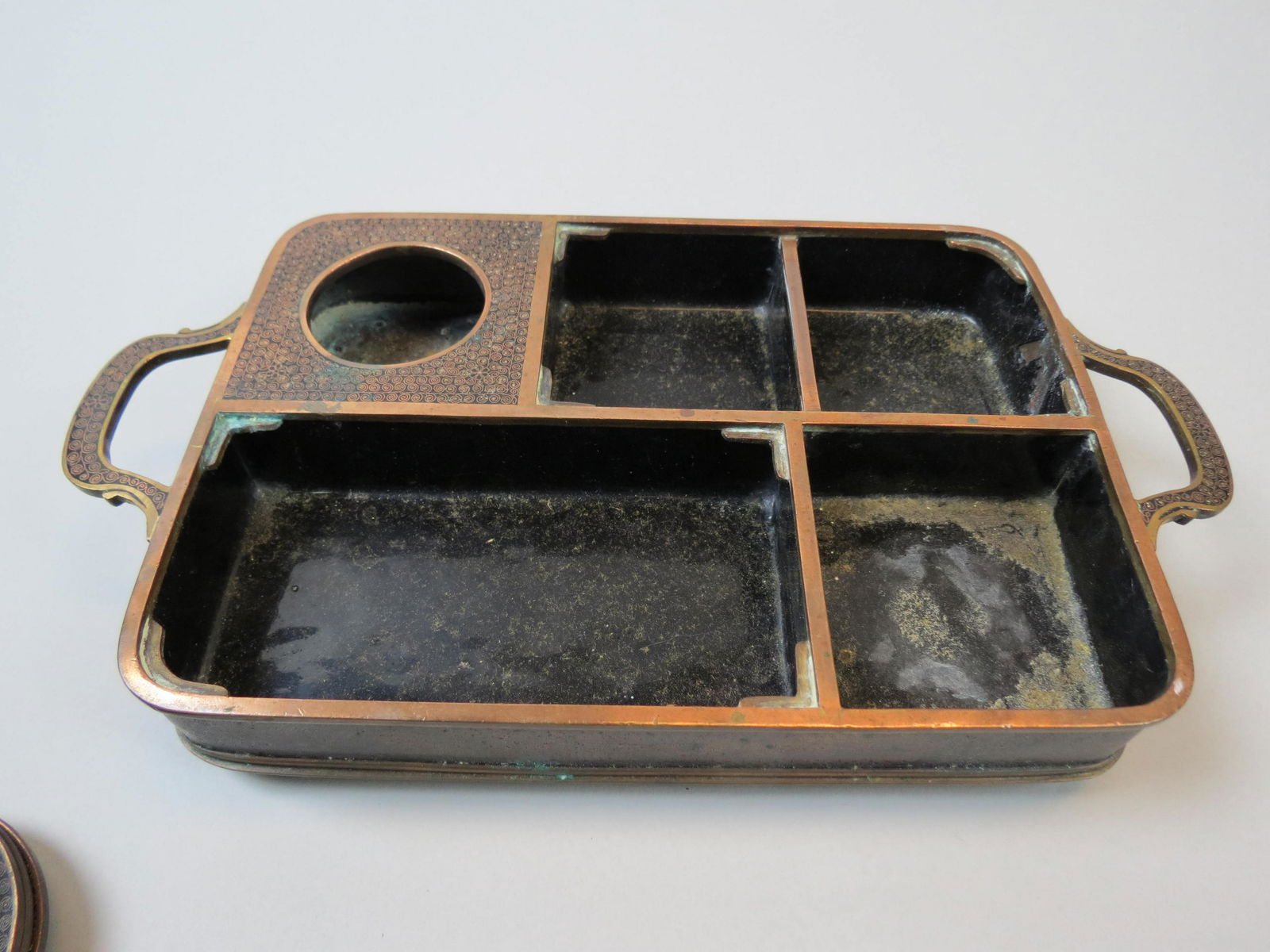 Chinese Cloisonne Smoking Set