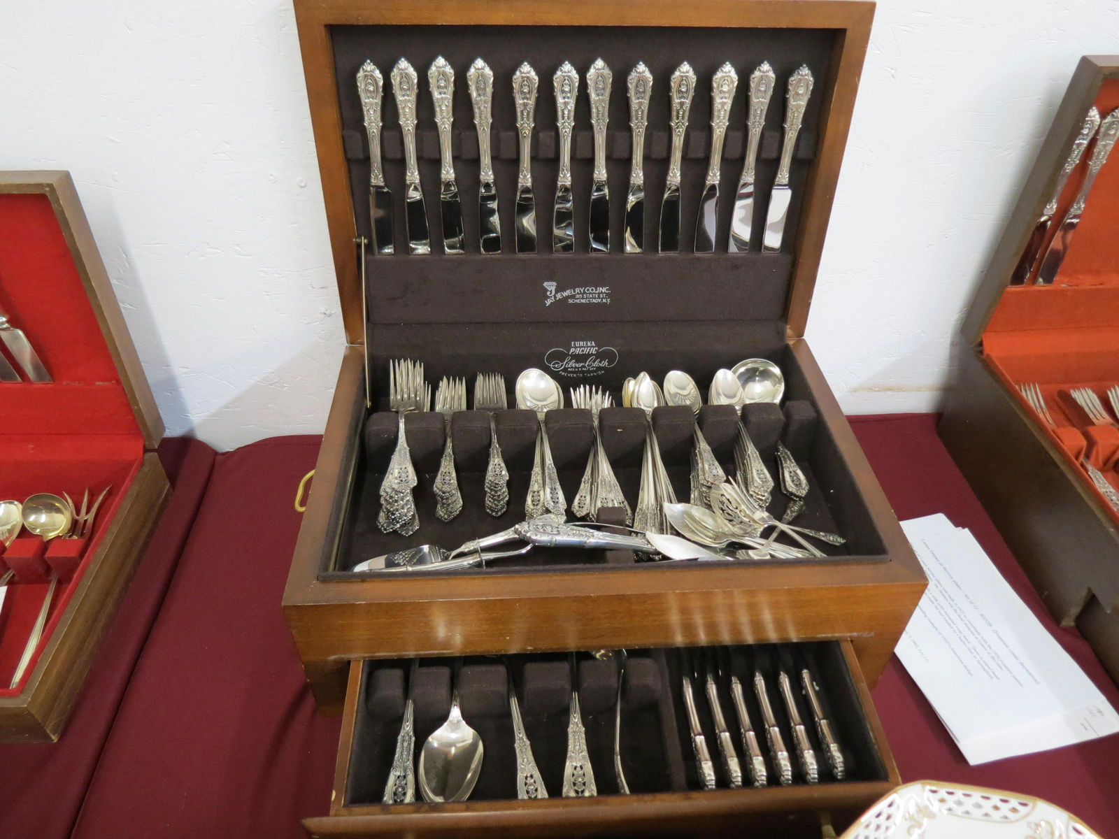 12 pc Wallace Rosepoint Sterling Flatware Set (1 of 6)