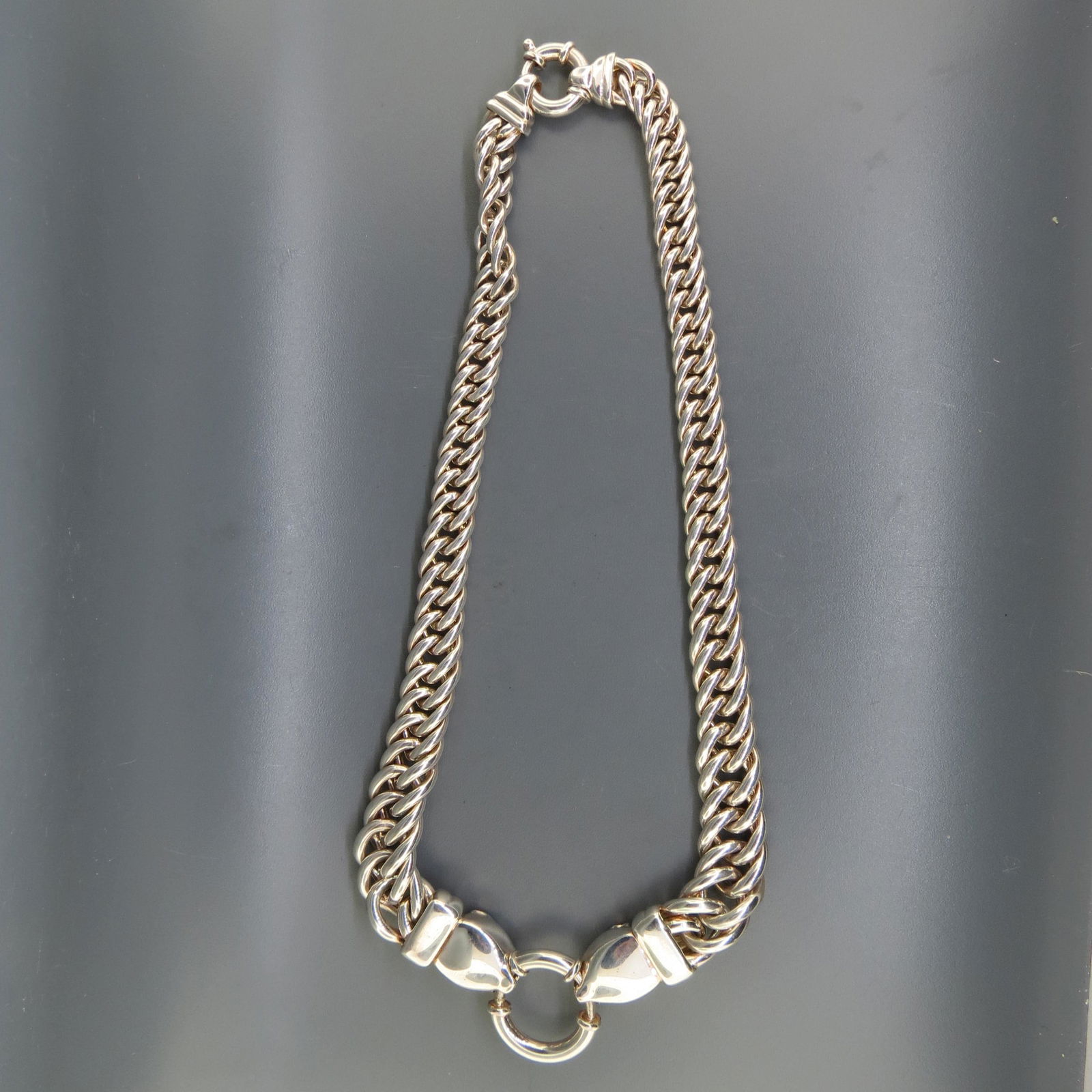 Sterling Necklace with Panther Head & Ring Design (1 of 6)