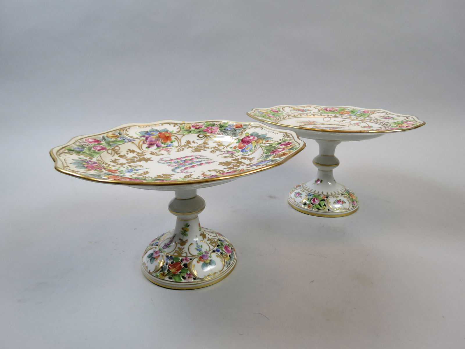Pair of Dresden Porcelain "Marie Antoinette" (1 of 9)