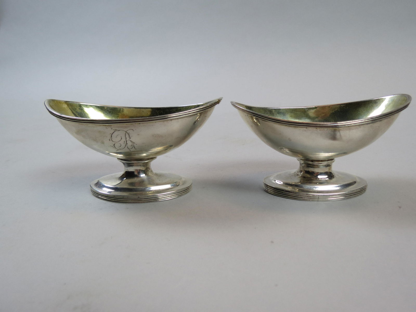 Pair of American Coin Silver Master Salt Cellars (1 of 3)