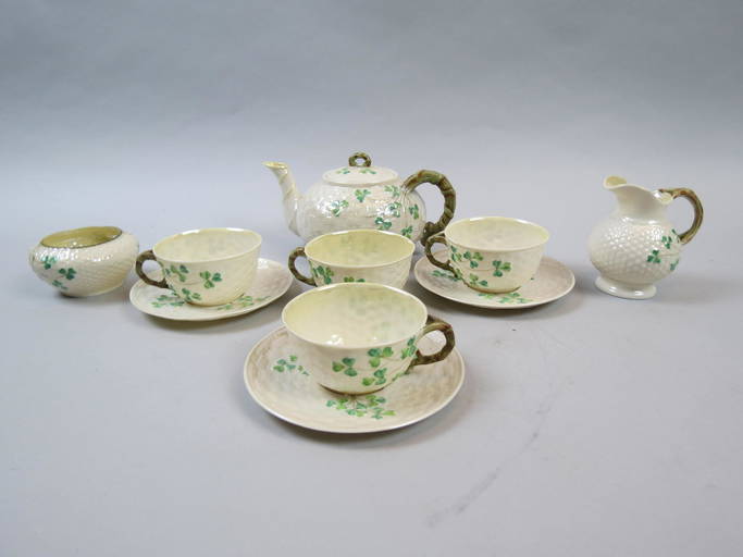 Irish Belleek Porcelain Tea Service