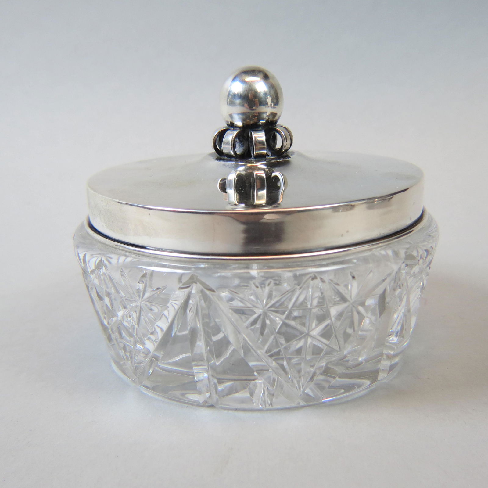 Denmark Sterling & Cut Crystal Powder Jar (1 of 5)
