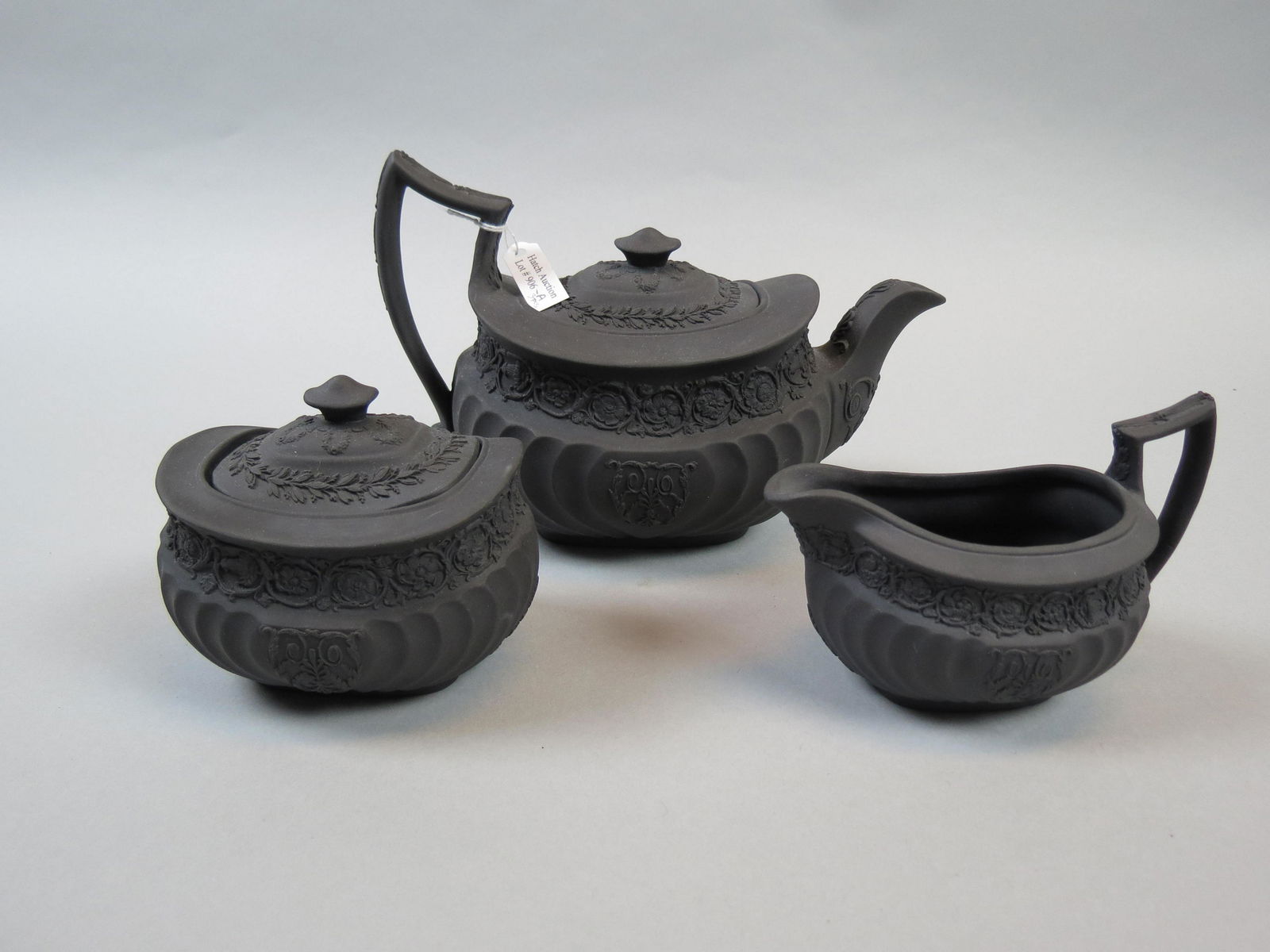 3 pc. Wedgwood Basalt Tea Set (1 of 5)