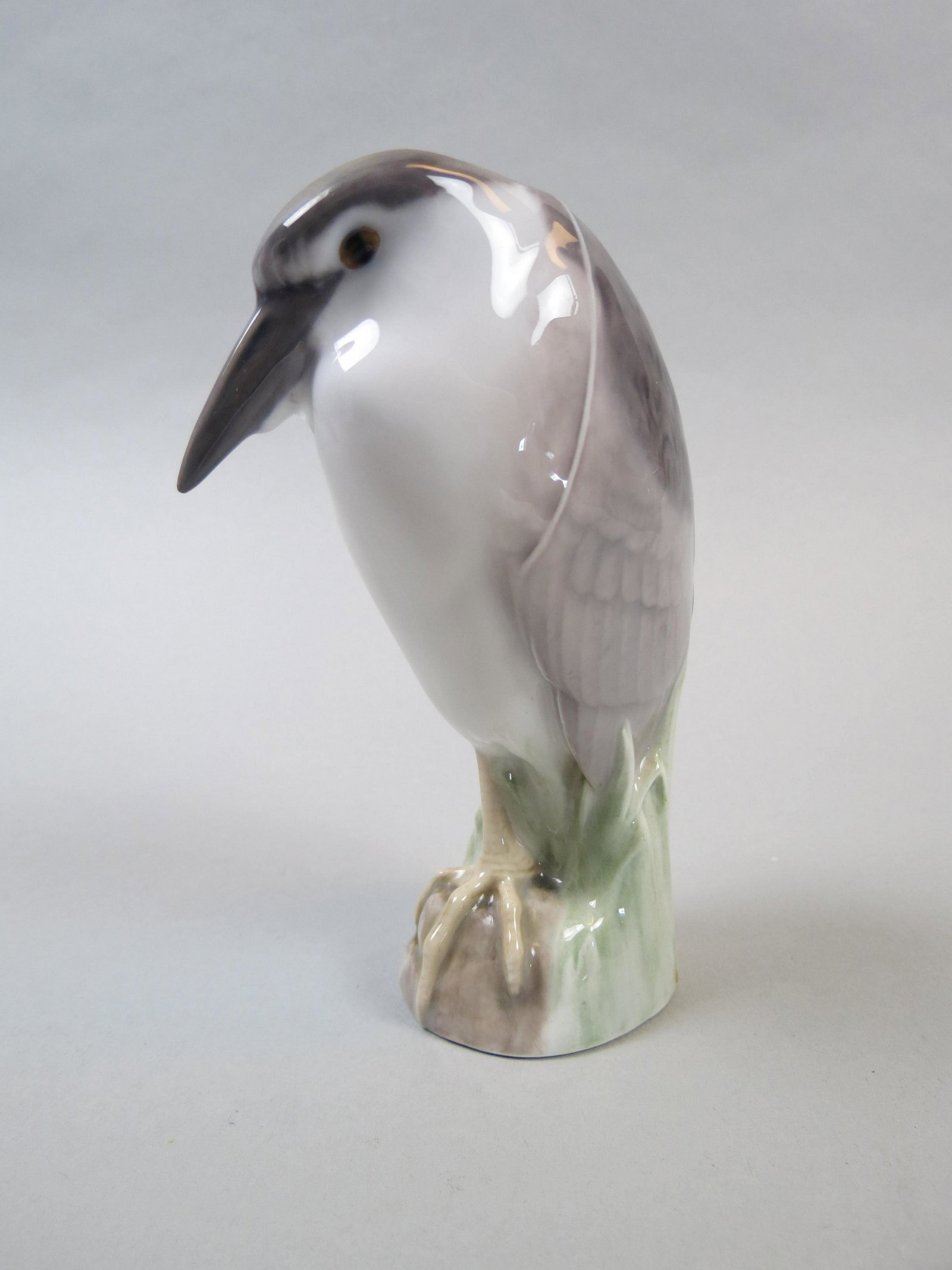 Royal Copenhagen Porcelain Figurine of Blue Heron: 1889-1922, #1289, Scarcer, excellent.