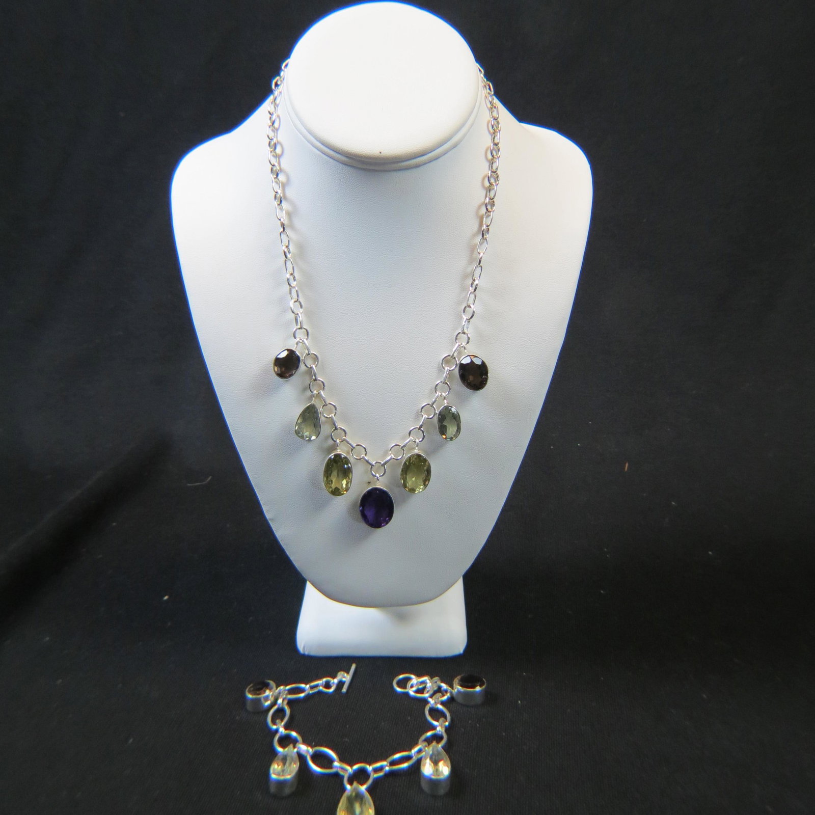 Gemstone & Sterling Necklace & Bracelet (1 of 6)