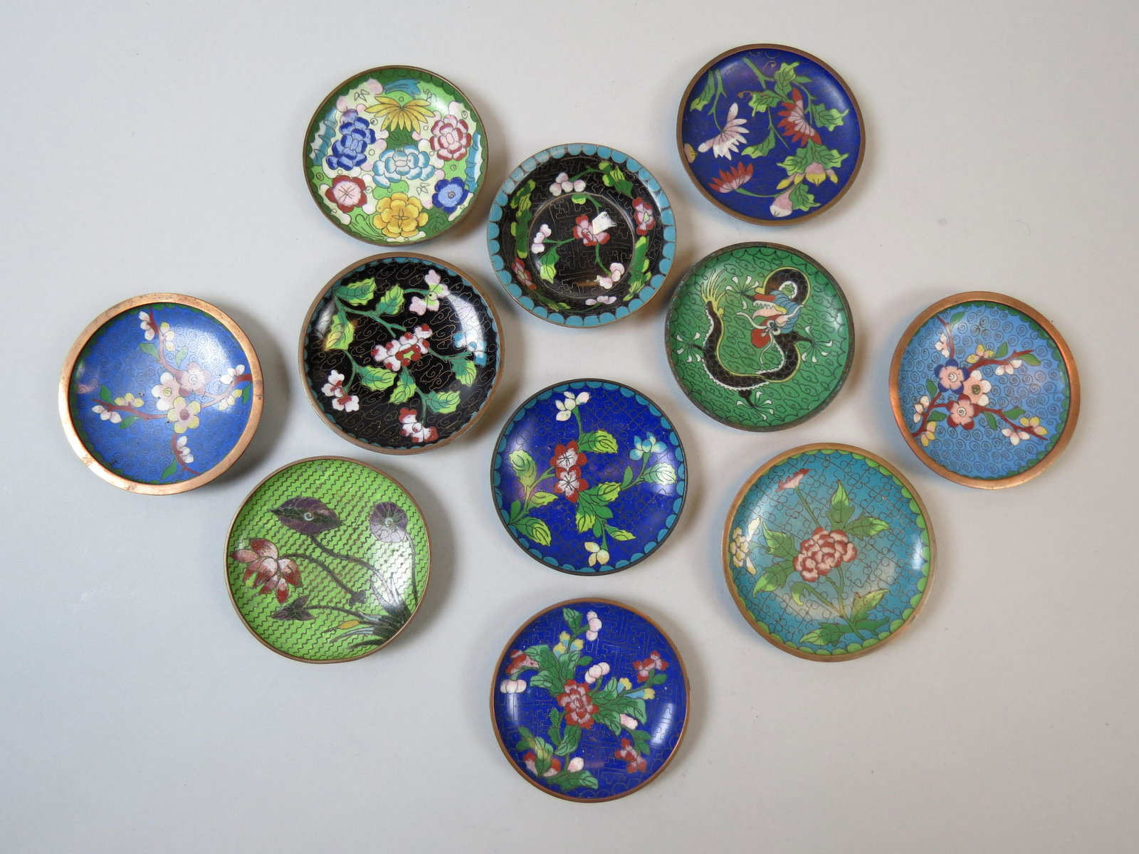 11 Chinese Cloisonne Dishes (1 of 8)