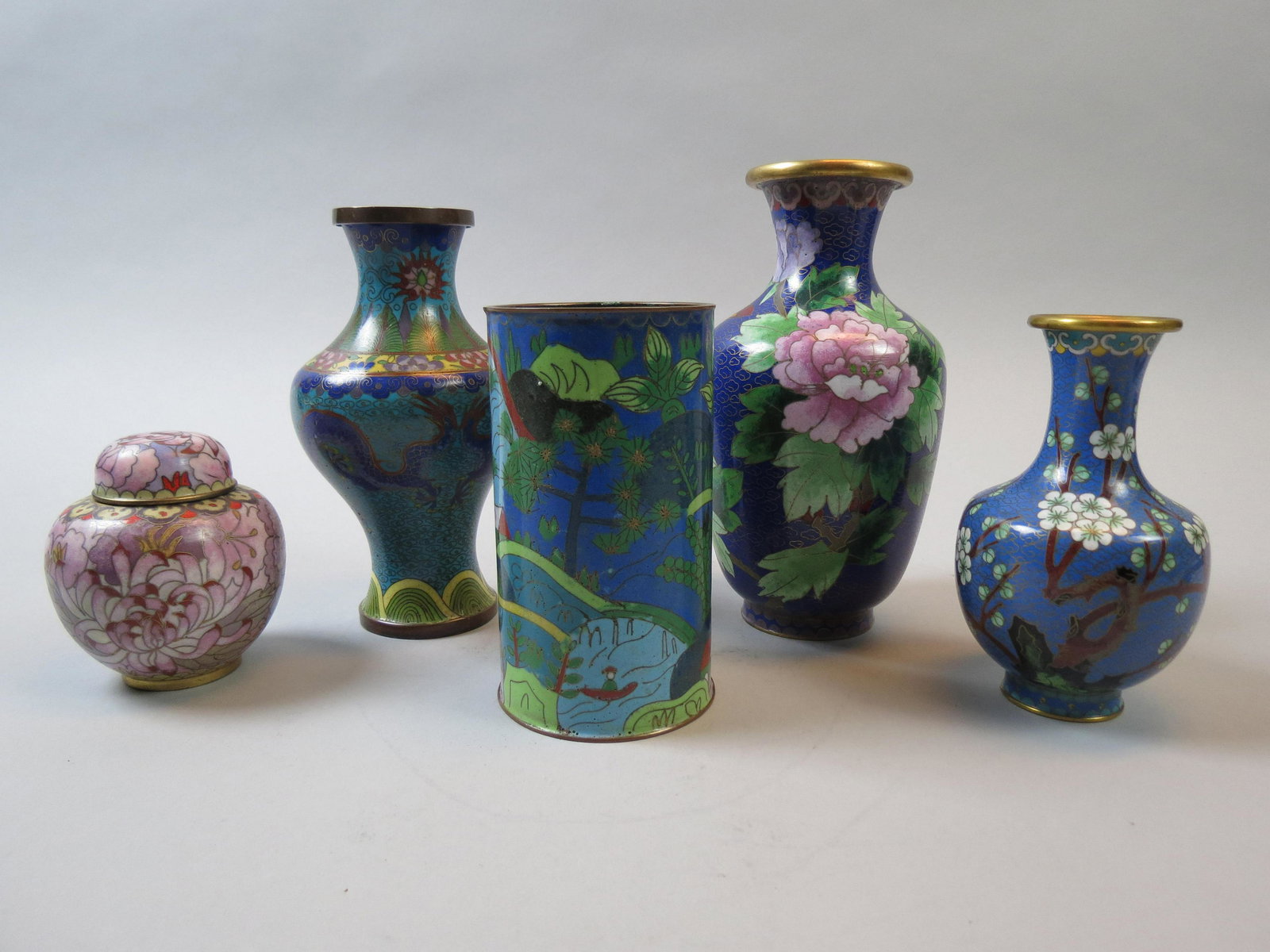 5 pcs. Chinese Cloisonne (1 of 9)