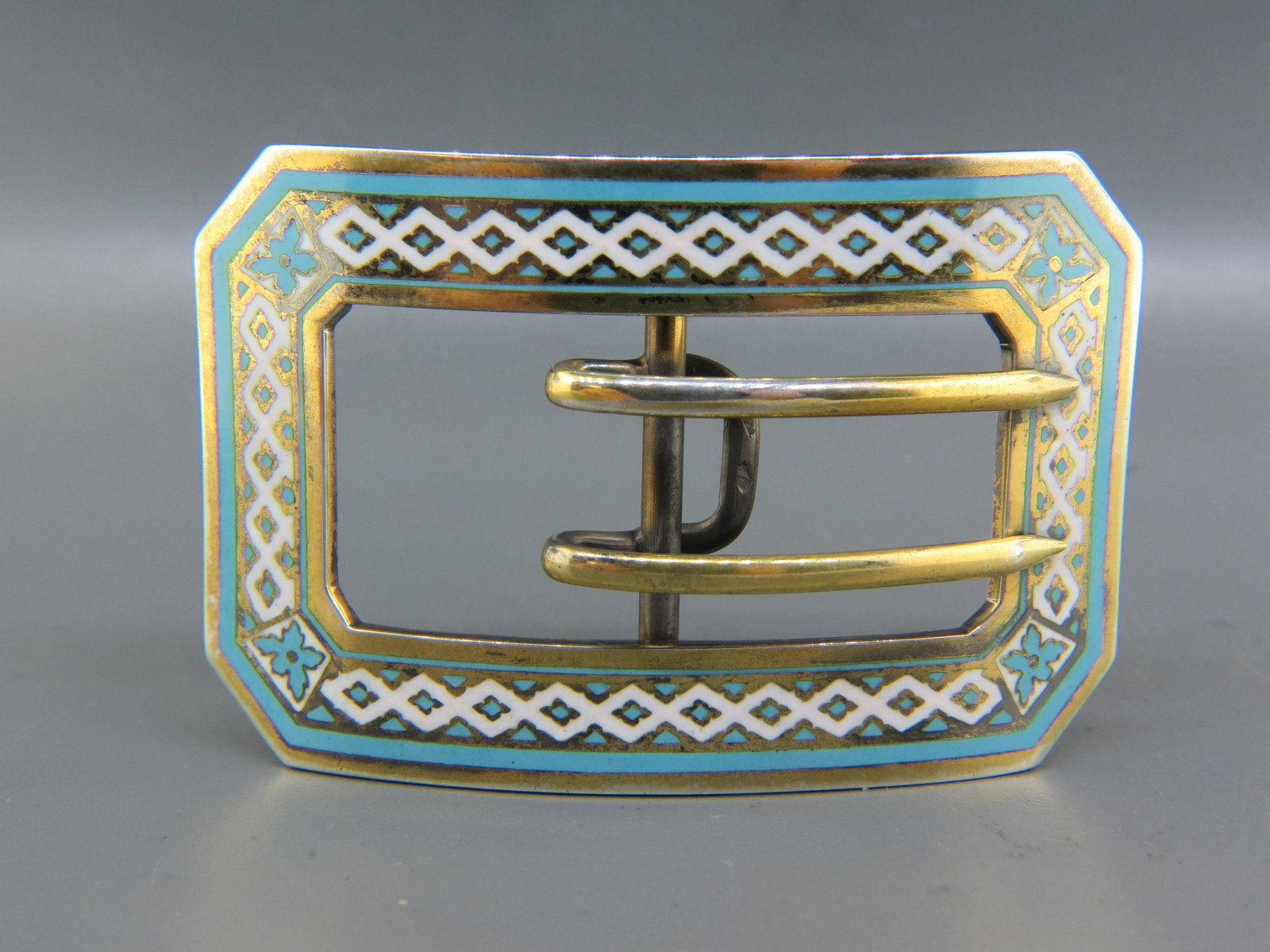 Sterling Enameled Belt Buckle by Kerr (1 of 4)