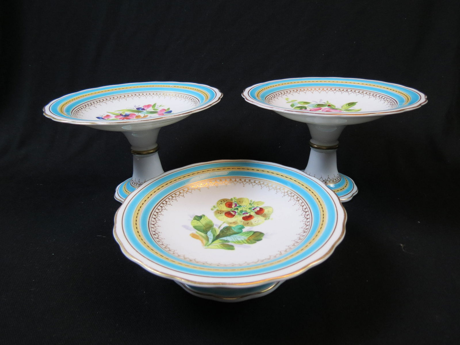 3 English Porcelain Compotes (1 of 6)