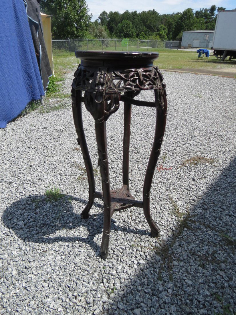 Chinese Carved Plant Stand, (1 of 4)