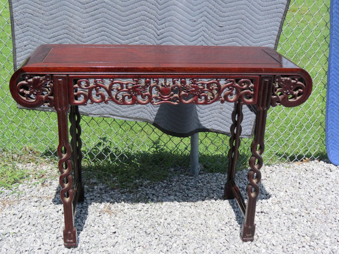 Chinese Carved Alter Type Table, (1 of 3)