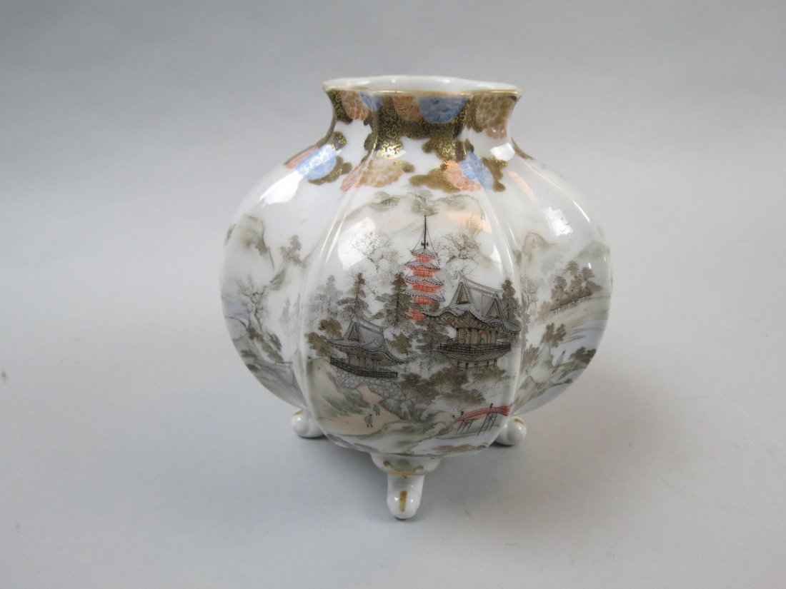 Japanese Porcelain Footed Vase, (1 of 8)