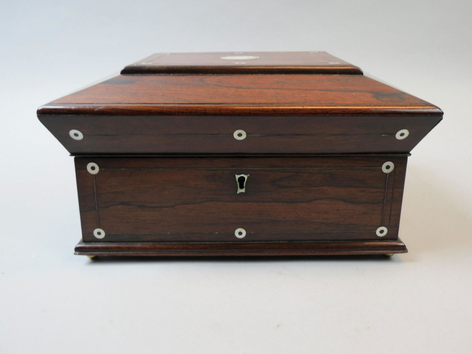 English Rosewood Sewing Box with Inlays (1 of 5)