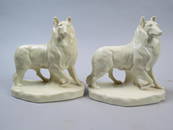 Pair of Rookwood Pottery Collie Bookends