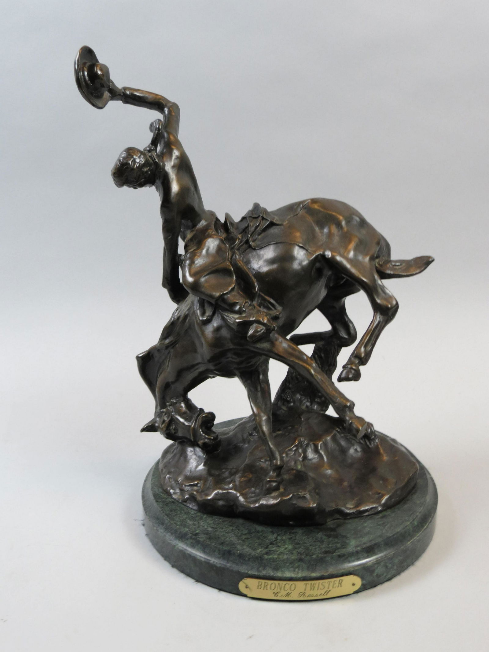 Bronze "Bronco Twister" after C.M. Russell (1 of 7)
