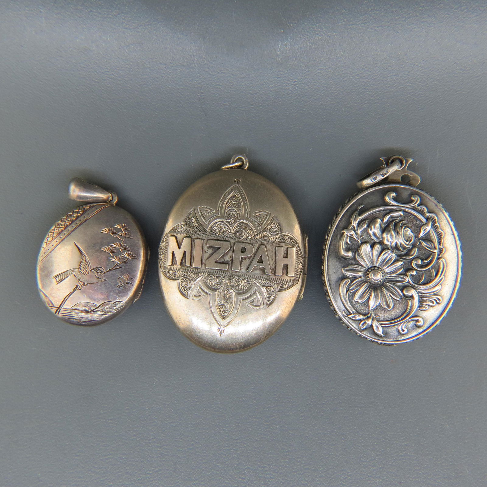 3 Antique Sterling Silver Lockets (1 of 5)