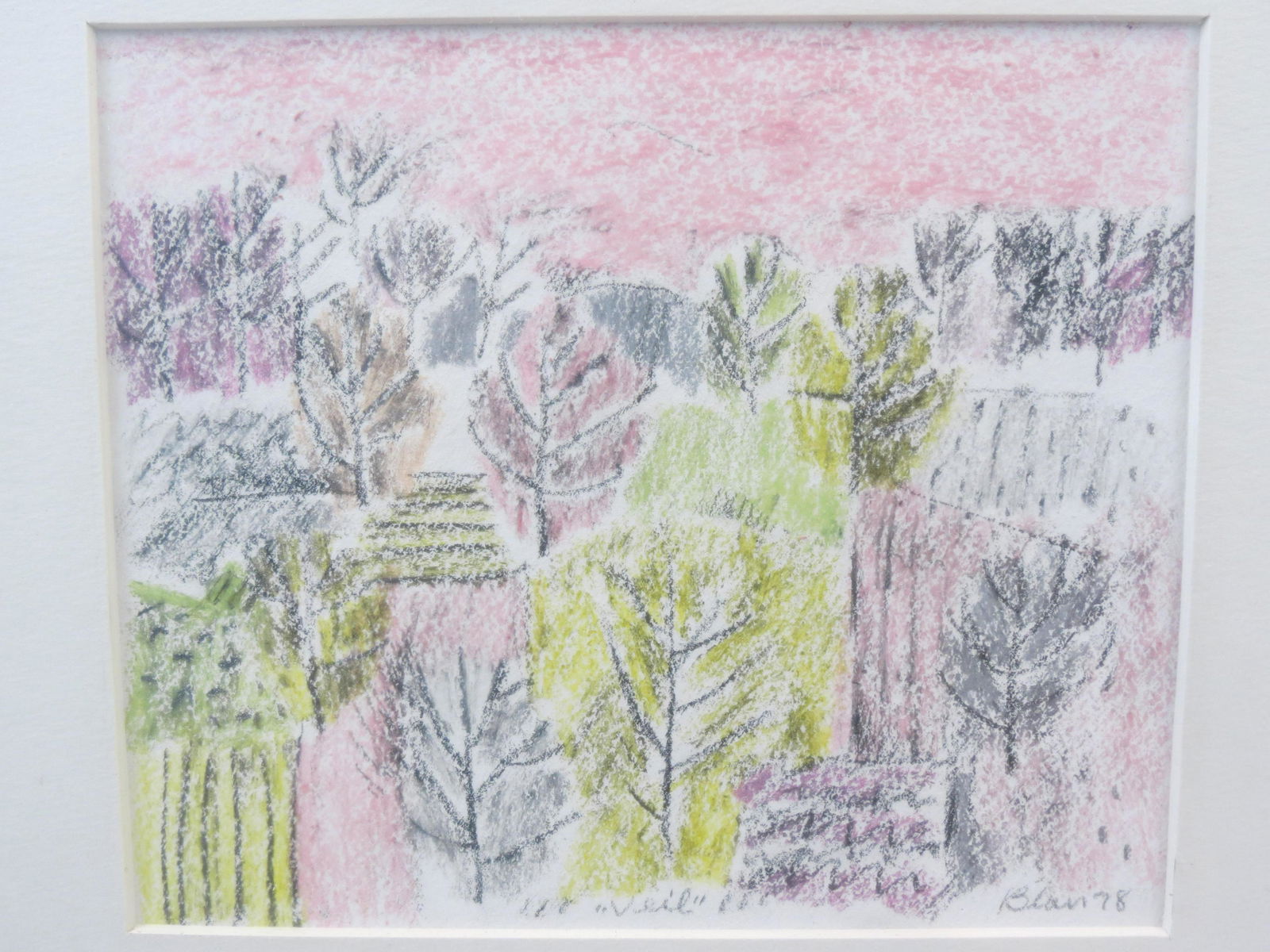 Carl Blair, crayon wax on rag, "Veil" May 1978 (1 of 7)