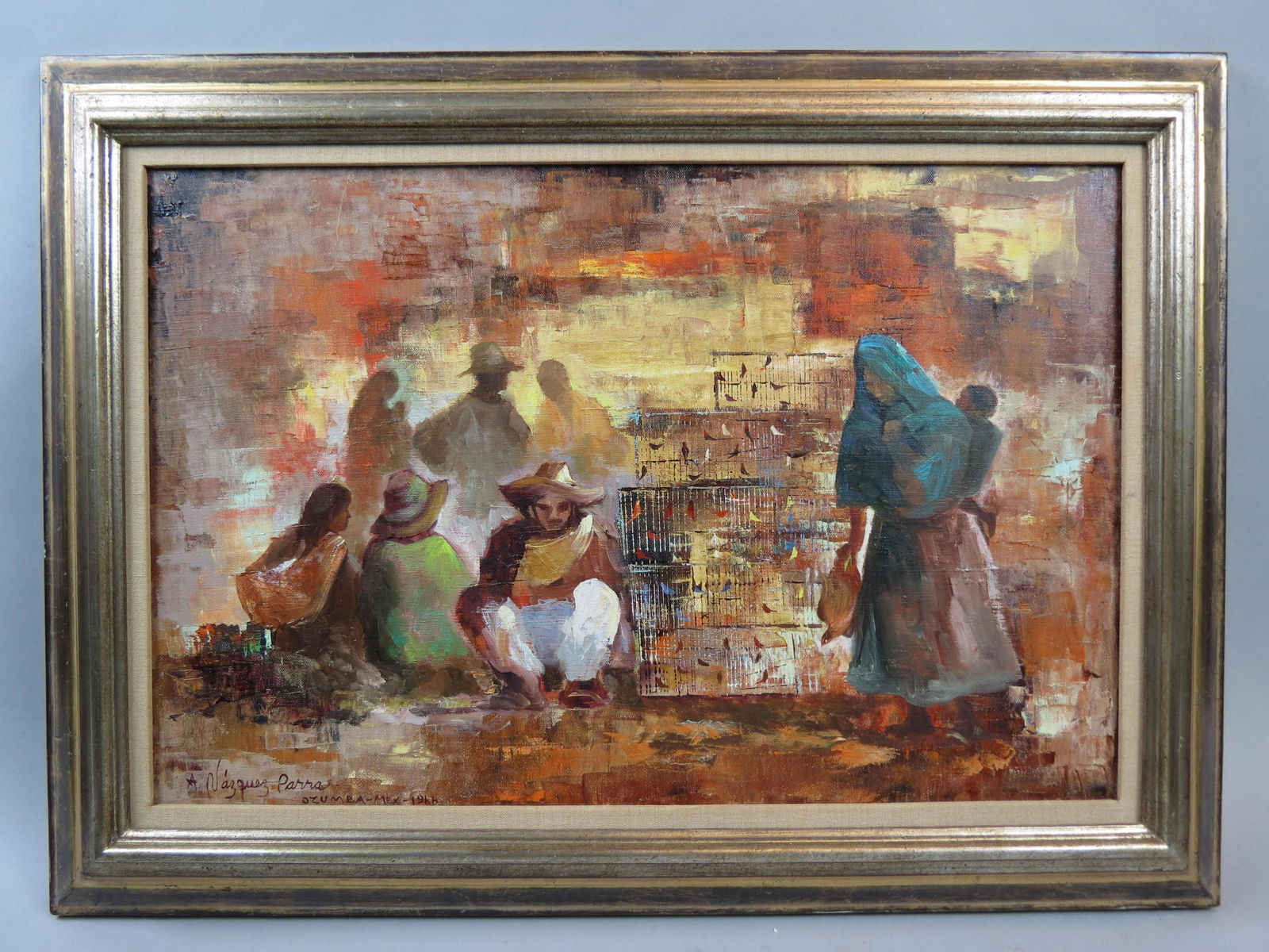 Antonio Vasquez Parra, oil, Mexican Marketplace (1 of 6)