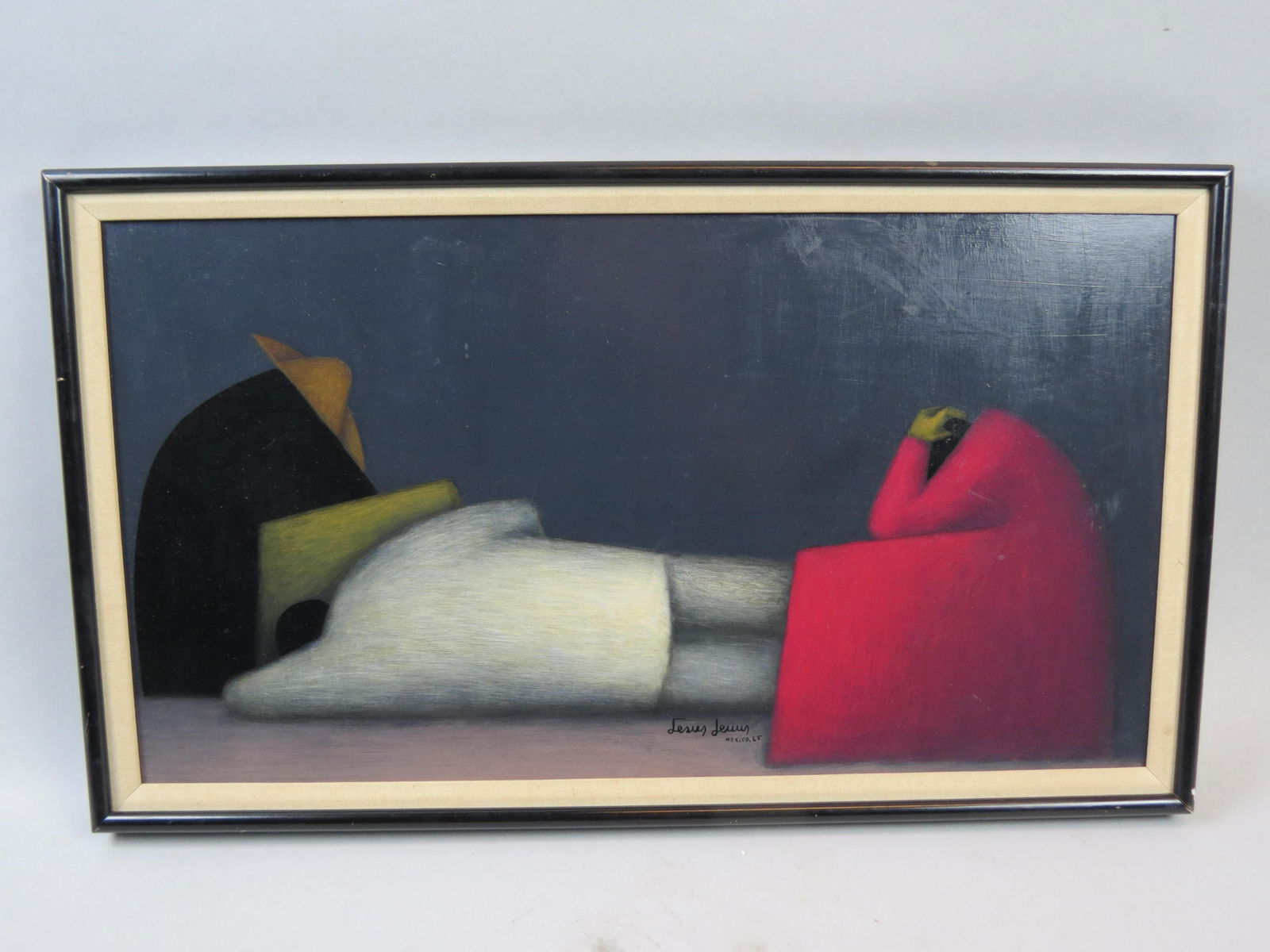 Jesus Mariano Leuus, oil, "Mexican Figures" (1 of 5)