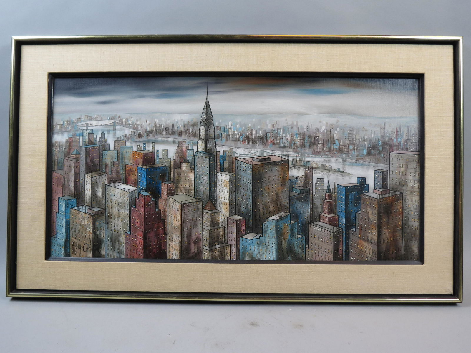 Hugo Casar, acrylic, Cityscape with Skyscapers (1 of 6)