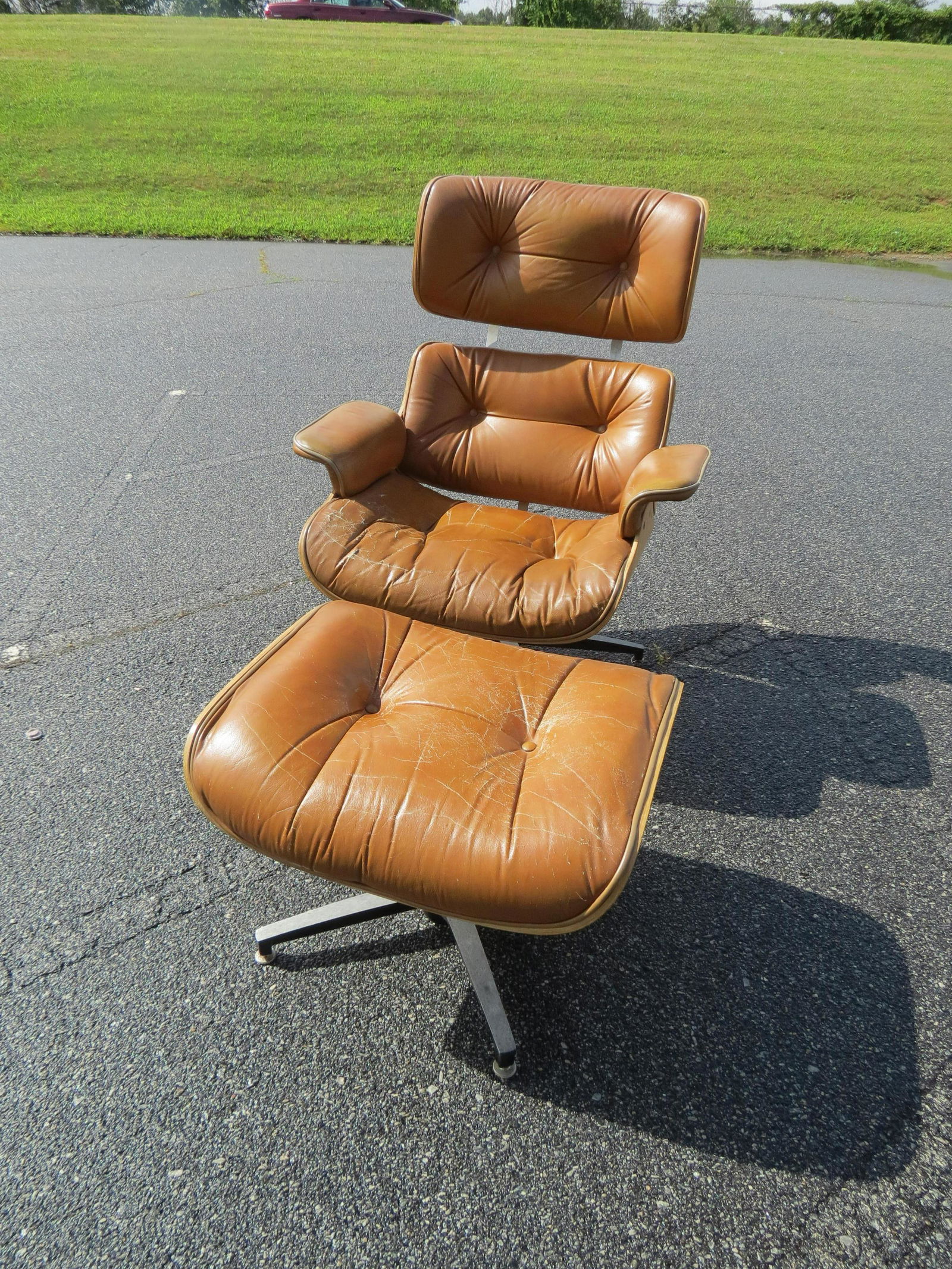 Eames Style Lounge Chair with Footstool (1 of 11)