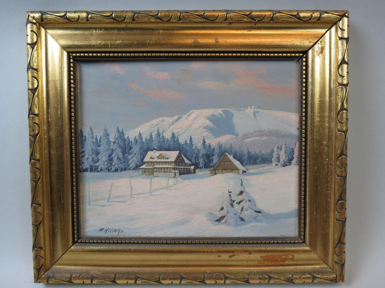 Paul Klimke, oil, European Winter Landscape (1 of 4)