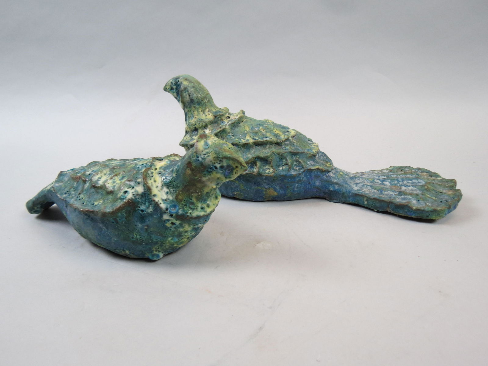 Pair of Art Pottery Figurines of Birds, Volcanic (1 of 5)