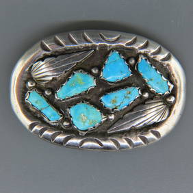 Angie Cheama 121 Gram Vintage Zuni Turquoise Sterling Silver Bracelet Angie Cheama 121 Gram Vintage Zuni Turquoise Sterling Silver Bracelet