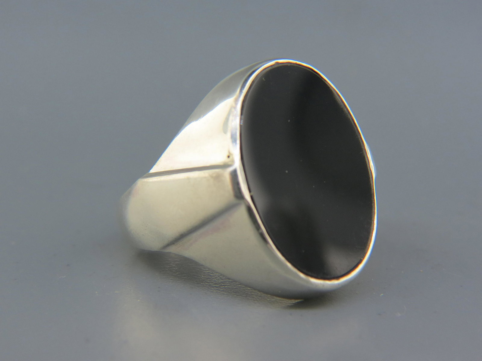 Man's Sterling Silver Black Onyx Ring (1 of 6)
