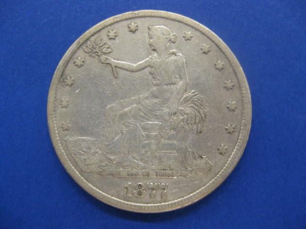 1877 U.S. Trade Dollar, XF details.: XF details.