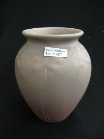 Rookwood Art Pottery Vase, Arts & Crafts style flo: Arts & Crafts style floral, dated 1922, #2382, mottled green on light burgandy, excellent.