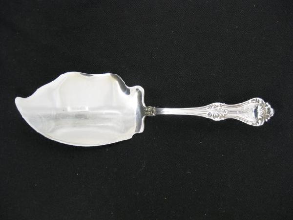 Wallace Victorian Sterling Silver Ice Cream: Slice, pat'd 1891, 9 3/4"long, monogram E.D.C., beautiful.