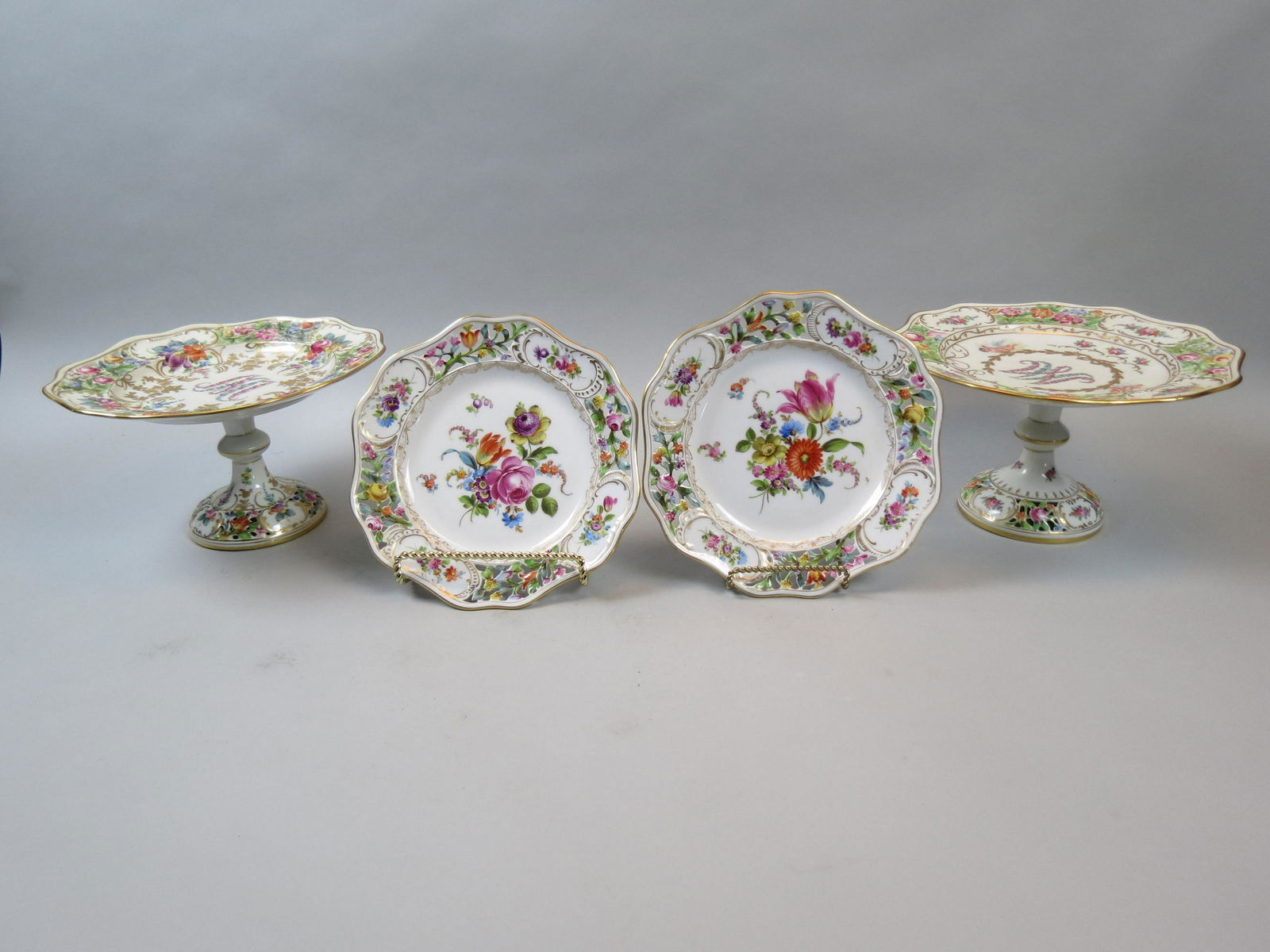 4 pcs. Dresden Porcelain with Marie Antoinette (1 of 11)