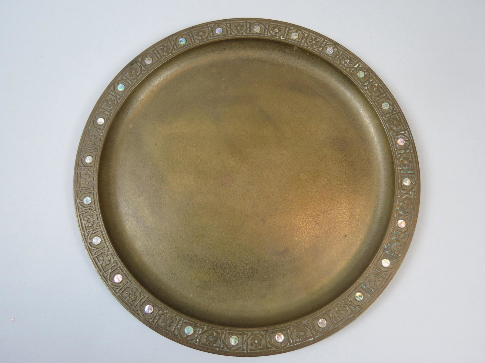 Tiffany Studios Bronze & Alabaster Tray, (1 of 5)