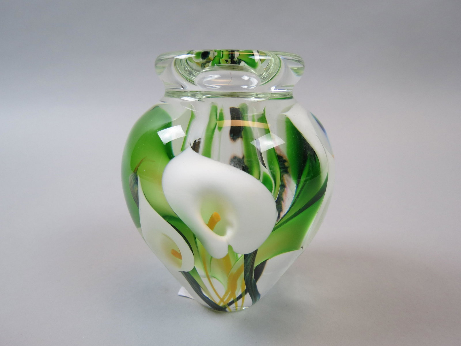 Lotton Studios Art Glass Paperweight Vase, (1 of 7)