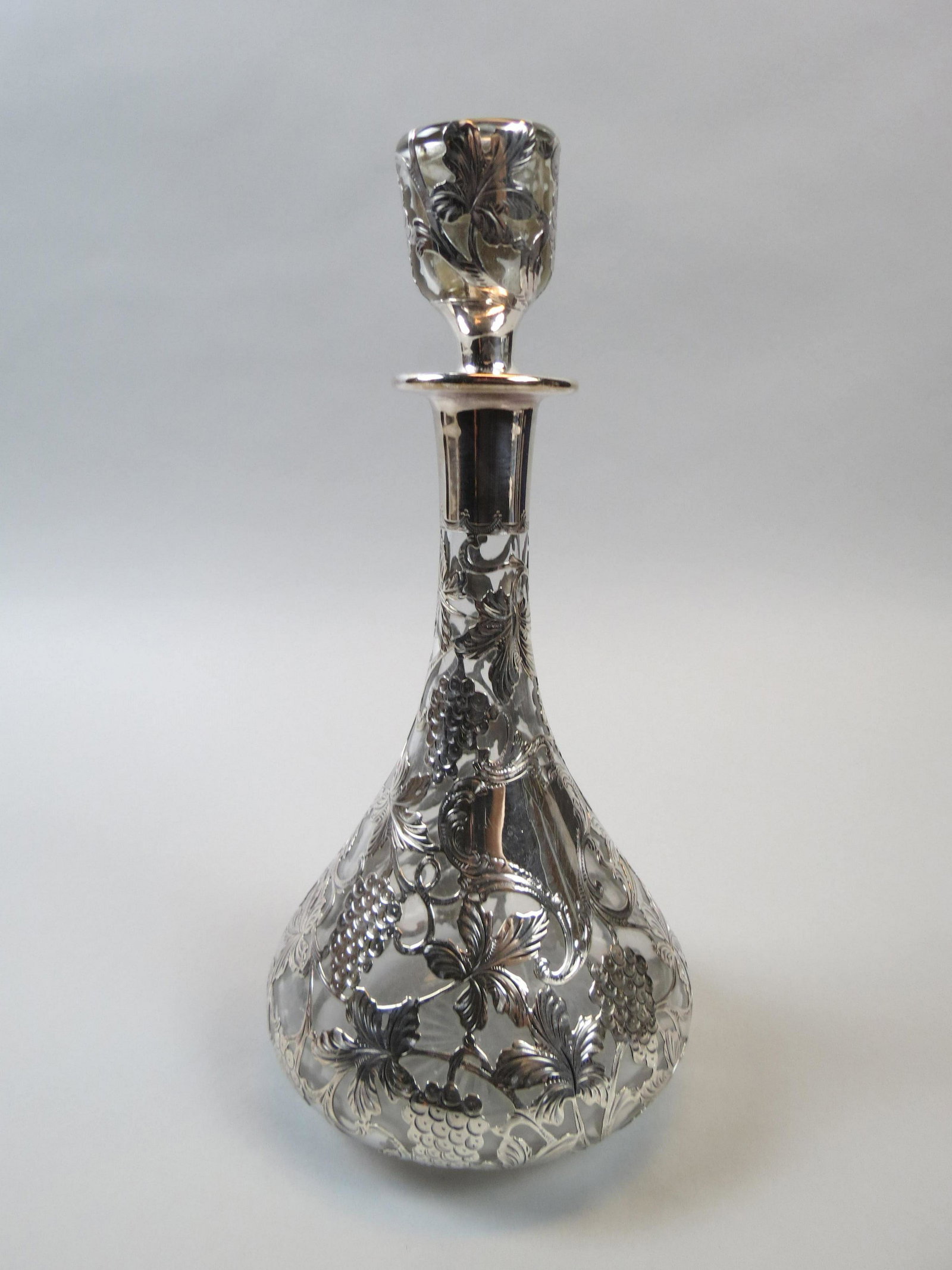 Silver Overlay Decanter by Alvin, (1 of 5)