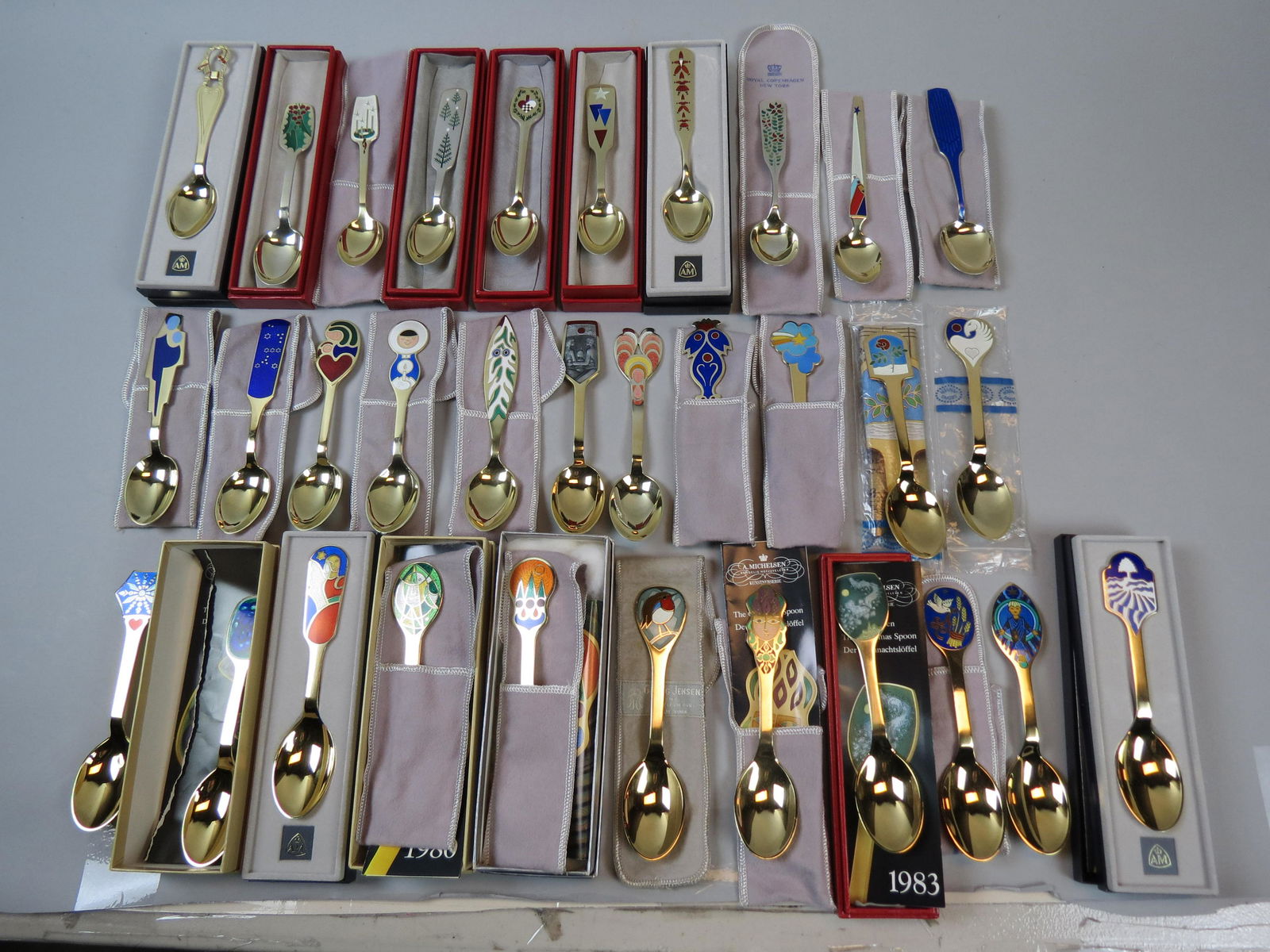 32 A. Michelsen Dansih Sterling Christmas Spoons, (1 of 11)