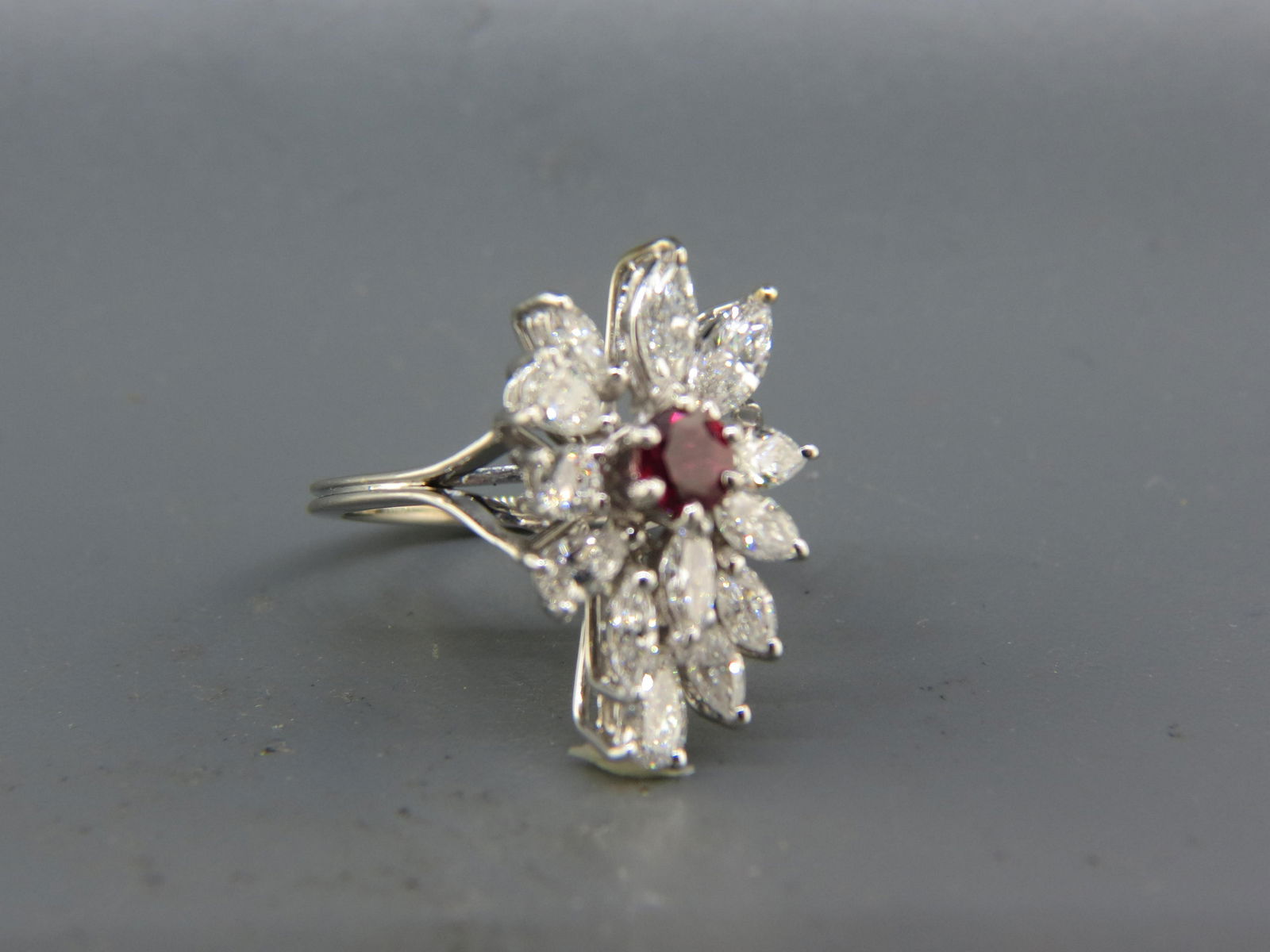 Ruby & Diamond 18K Gold Ring, (1 of 8)