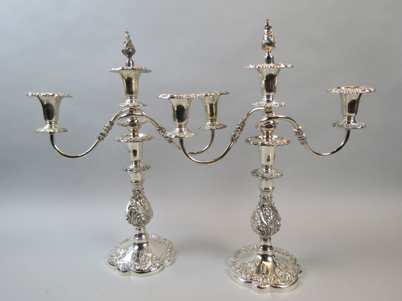 Pair of Silverplate Candelabra, (1 of 7)