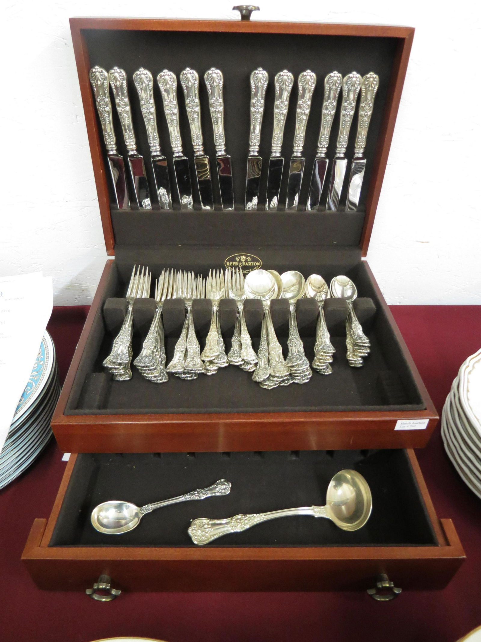 72 pc. Tiffany Sterling "Kings" Flatware Set, (1 of 8)