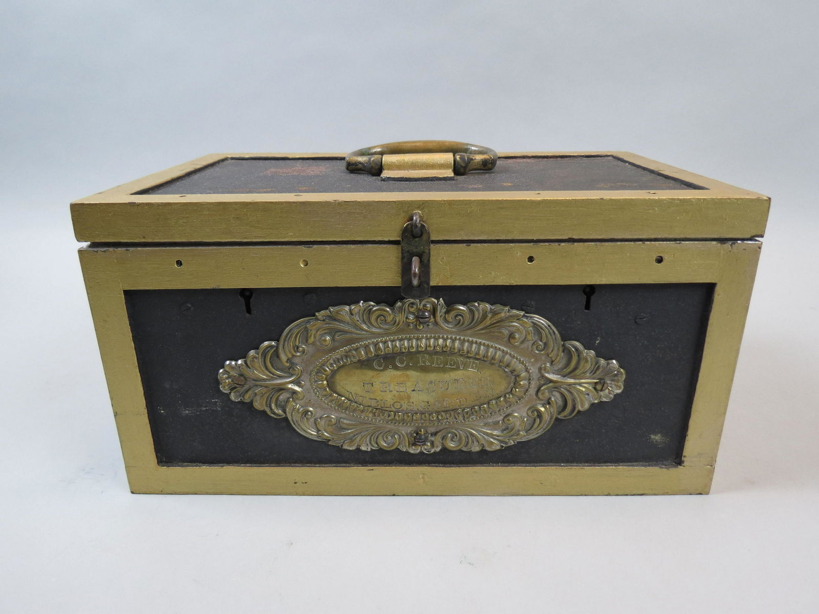 1890's New York "Niblos Garden" Metal Strong Box. (1 of 4)
