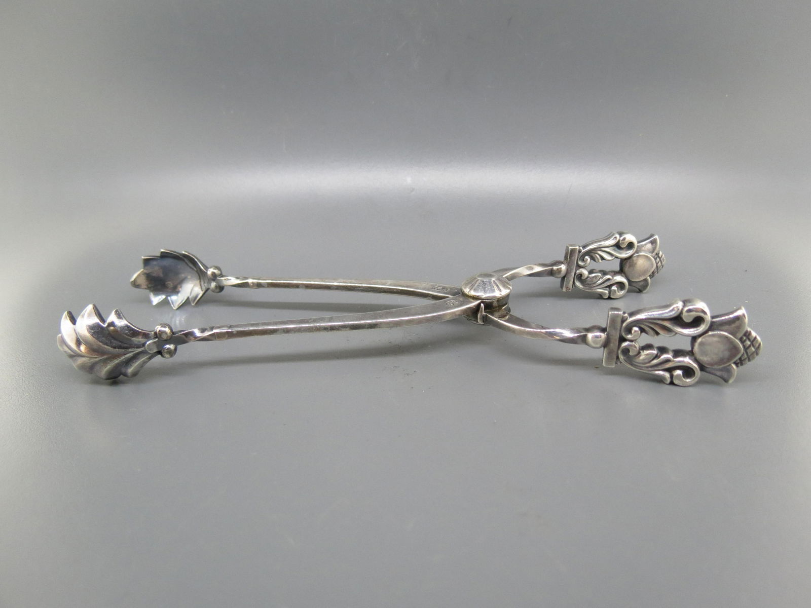 Georg Jensen Danish Sterling Silver Tongs "Acorn, (1 of 6)