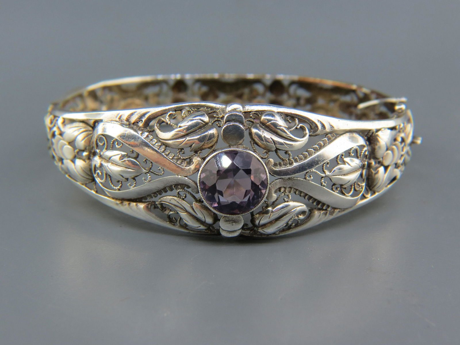European Silver & Amethyst Bracelet, (1 of 8)