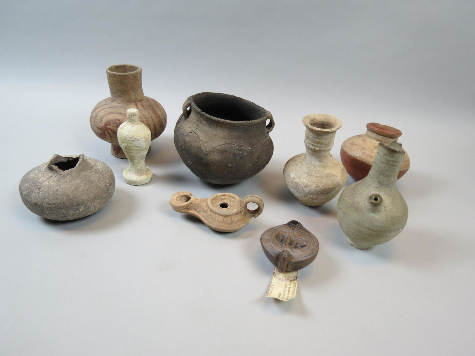 9 pcs. Pre-Columbian & Ancient Type Pottery, (1 of 4)
