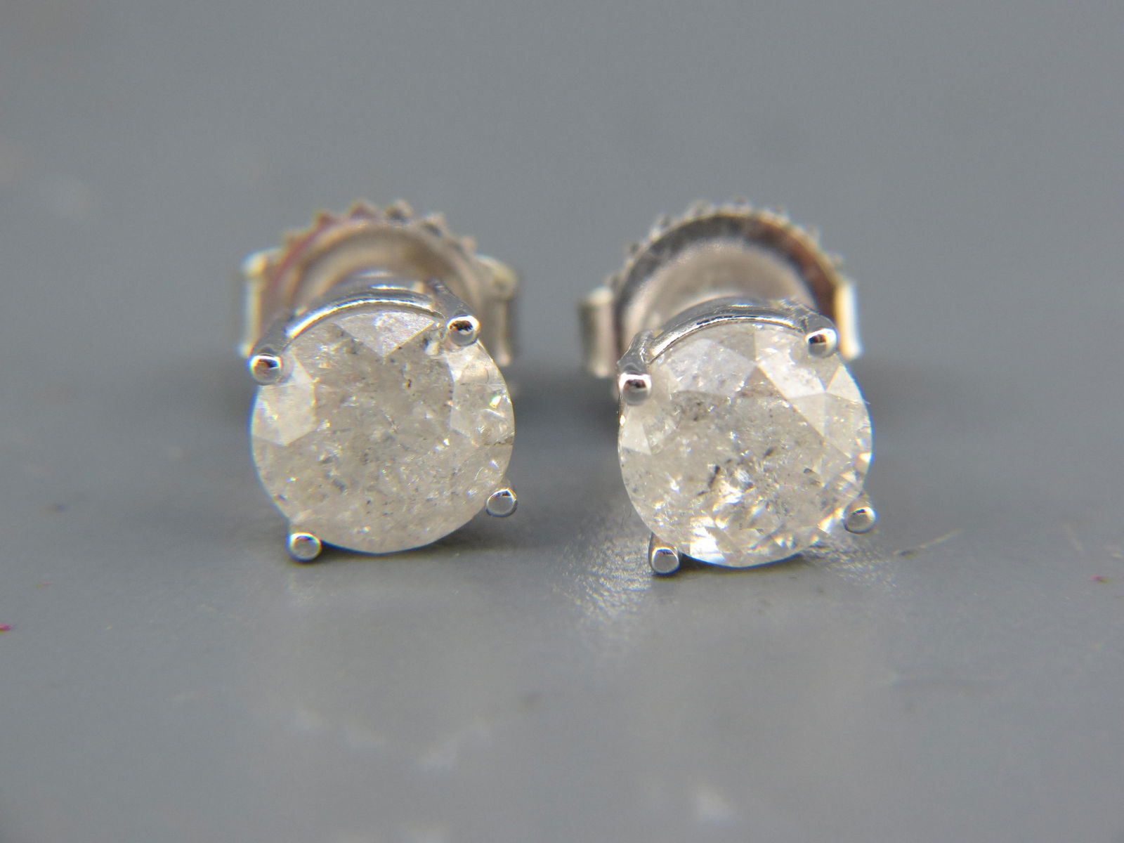Diamond Stud Earrings 2.50 carats total, (1 of 6)