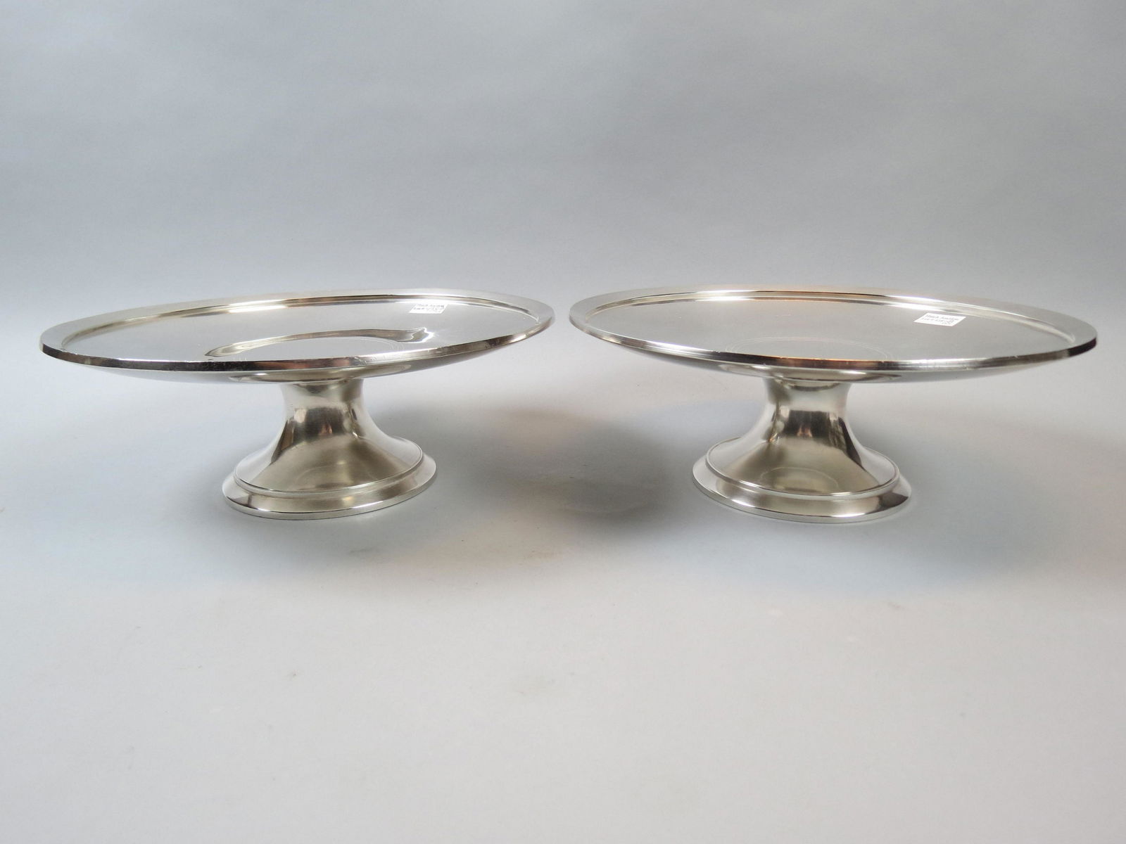 Pair of Steamship Line Silverplate Cake Stands, (1 of 5)