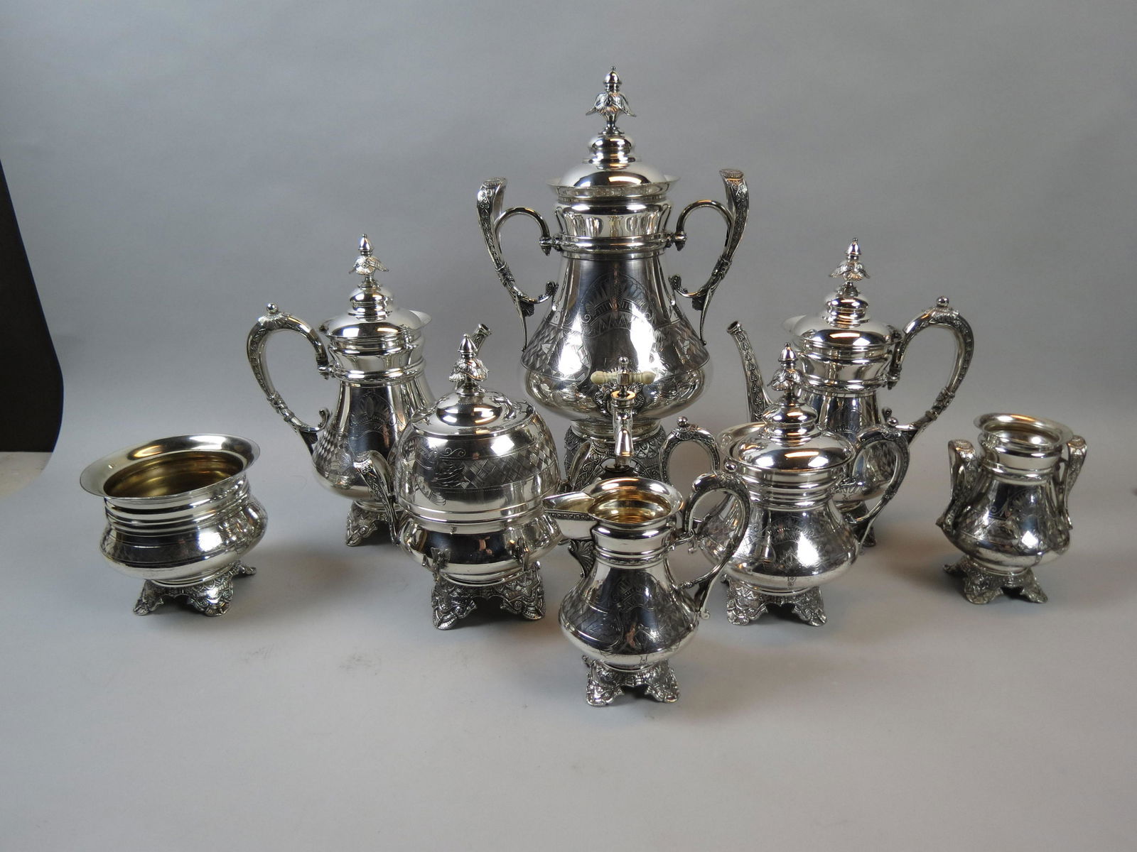 8 pc. Wilcox Victorian Silverplate Tea/ Coffee Set (1 of 7)