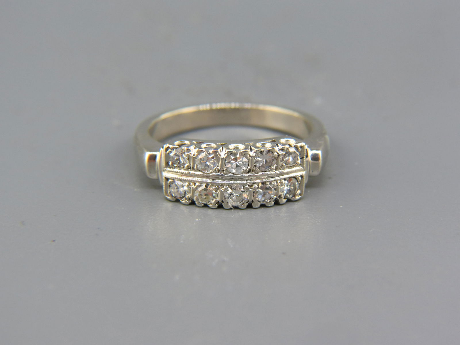 Diamond Band 14K Gold Ring, (1 of 6)