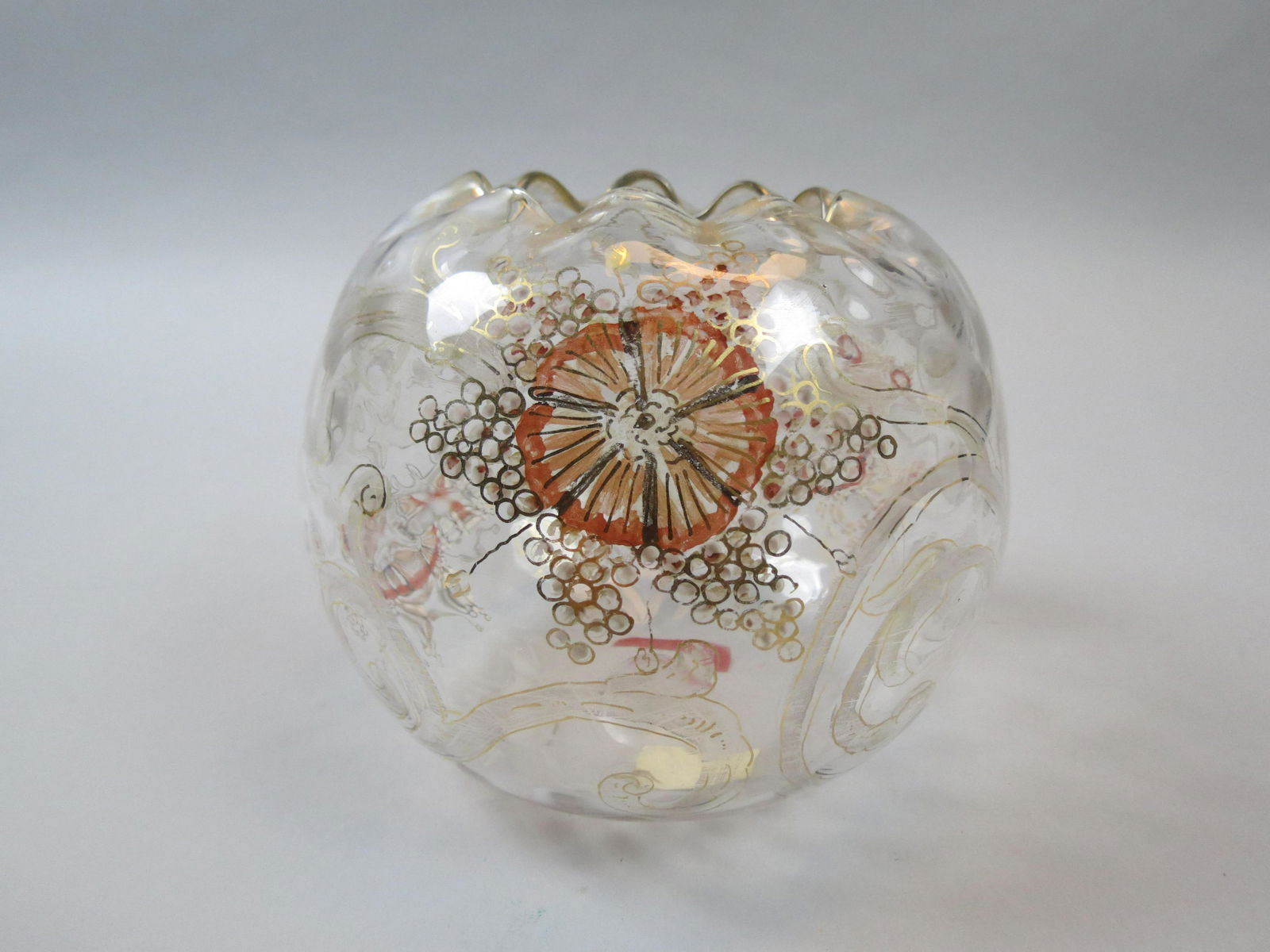 Napoli Mt. Washington Art Glass Rose Bowl, (1 of 4)